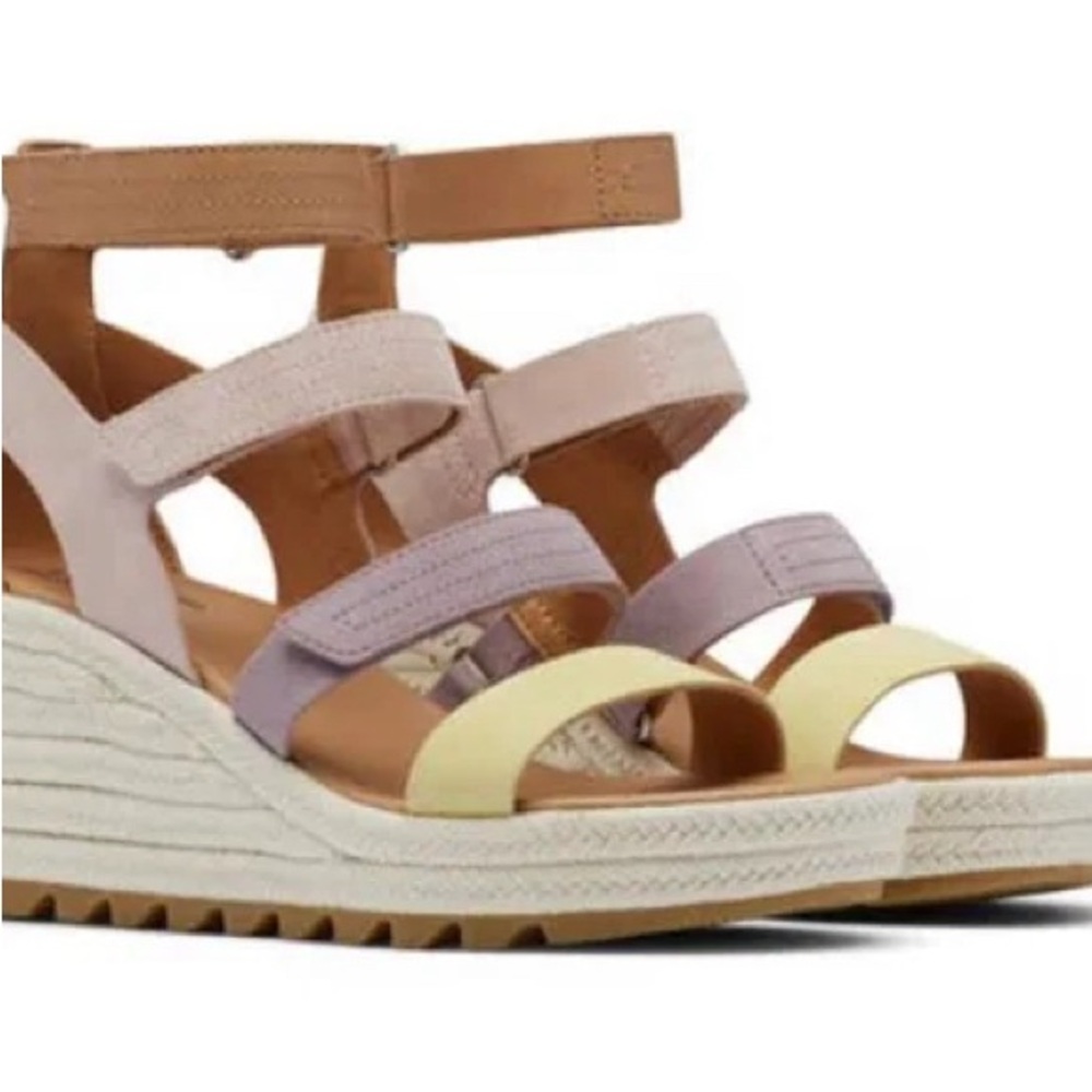 Sorel Cameron Espadrille wedge sandal multicolor size 7